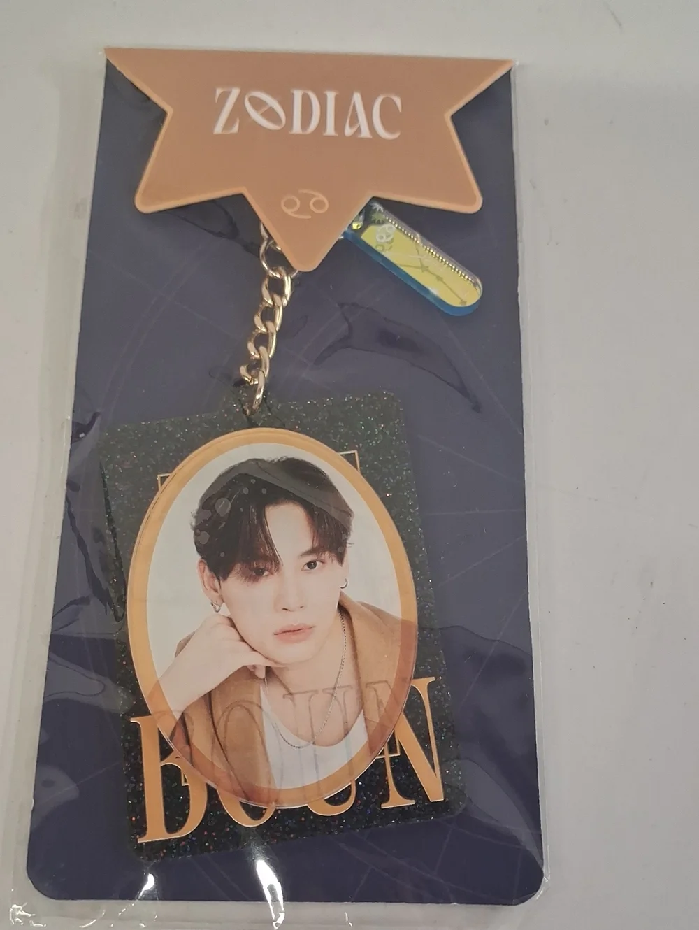 NWT ZODIAC Photo Charm Keychain Set - Navy, Gold